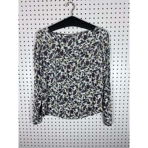 J.Crew drapey boatneck floral top size Xs - Picture 2 of 8